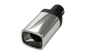 Exhaust end pipe angular 70x90mm Ø50.8mm-2.00inch