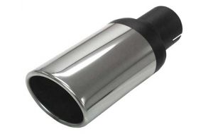 Exhaust end pipe oval 70x90mm Ø50.8mm-2.00inch