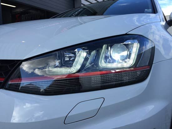 tumor Etna Voorkomen VW Golf 7 VII GTI GTD xenon 3D LED DRL koplampen rood