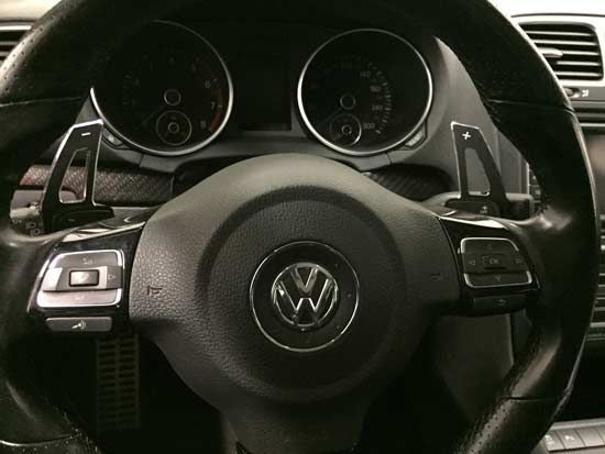 andere koper Teken een foto VW Golf 5 6 dsg stuur schakel flippers aluminium zwart