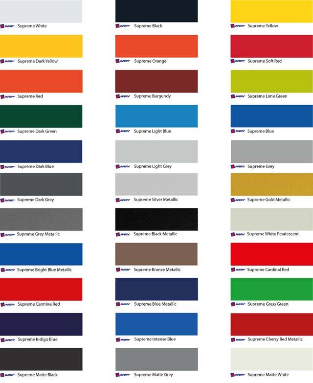 3M Avery carwrapping kleuren folies carbon, mat en hoogglans in premium